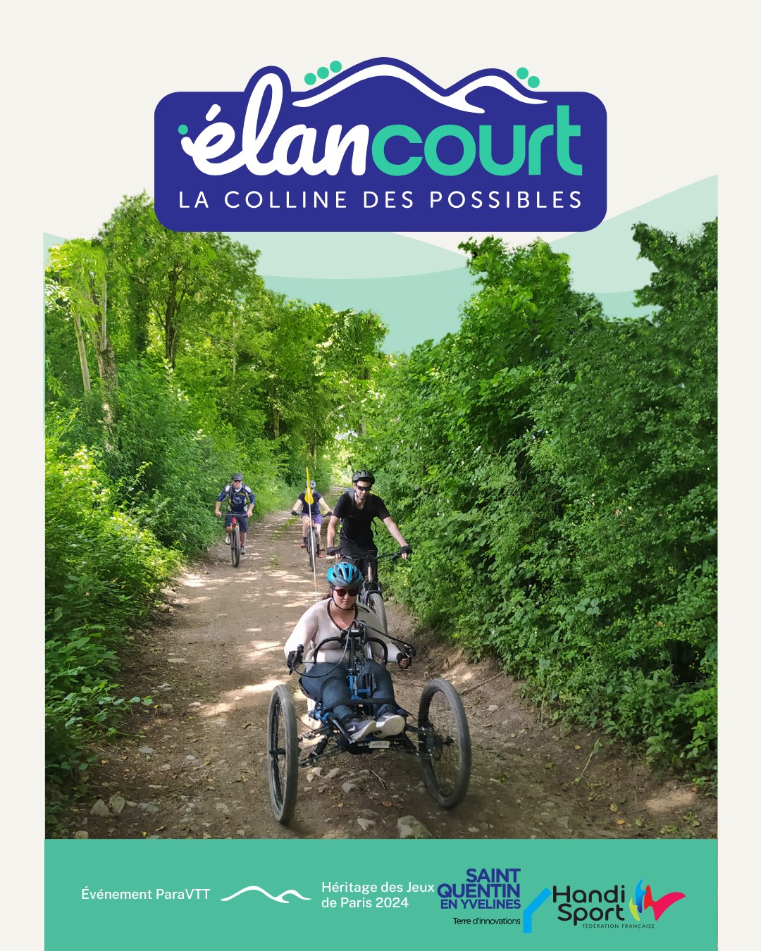 Le compte à rebours est lancé ⏰J-3️⃣ avant le lancement de la colline des possibles!
Un grand merci à l'agglomération de Saint-Quentin en Yvelines qui nous ont aidé à organiser cet évènement sportif🚵‍♀de paraVTT♿ qui se tiendra les 9 et 10 octobre.
Vous allez rouler avec de super équipements sur le site olympique🔥désormais dénommé Stade @paulineferrandprevot !
On se voit là-bas, les riders !🎉
Dernières places : https://www.helloasso.com/associations/federation-francaise-handisport/evenements/para-vtt-elancourt