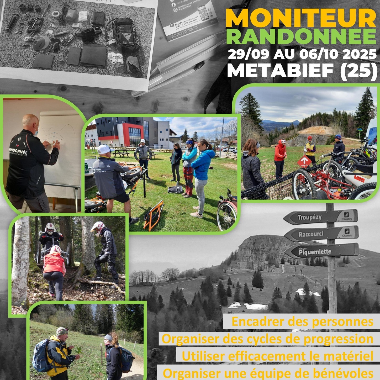 🥾 Formez-vous pour l’aventure inclusive ! 🌲♿
Du 29 septembre au 6 octobre 2025, cap sur Métabief (25) pour une formation qui mêle passion de la nature, esprit d’équipe et engagement solidaire :
👉 Moniteur Randonnée Handisport

🔥 Une semaine sur les sentiers pour :
✅ Encadrer des personnes en situation de handicap
✅ Utiliser le matériel adapté (joëlette, FTT, etc.)
✅ Construire des cycles de progression
✅ Fédérer et animer une équipe de bénévoles

🎯 Vous êtes passionné·e d’outdoor, de montagne et d’inclusion ?
Rejoignez une aventure humaine où la randonnée devient accessible à tous 💚

📍 Infos & Inscriptions – Session 2054
🔗 https://app1.extranet.handisport.org/fsessions/calendarPublic
📩 bfc@handisport.org / formation@handisport.org
📞 06 84 43 88 46

#RandonnéeInclusive #Handisport #FormationOutdoor #Joëlette #FTT #BénévolatSportif #MontagnePourTous #Métabief2025 #SportNature #EngagementOutdoor #FTT #sportsnature #highfive #bénévole #handisportofficiel #handicap #OutdoorSports 
@outdoorsportsnetworkeu  @handisportofficielFédération Française Handisport